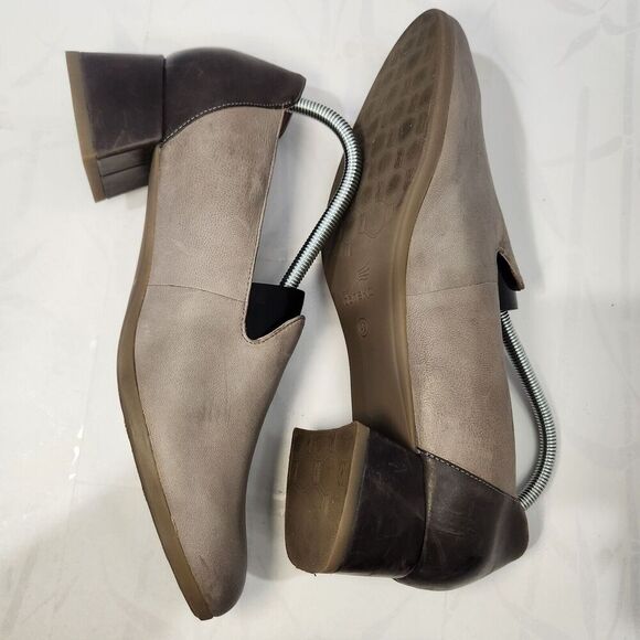 Dansko Preston Block Heel Loafer‎ Shoes Size 11.5-12 EU 42 Slip On Leather Gray - Picture 6 of 10